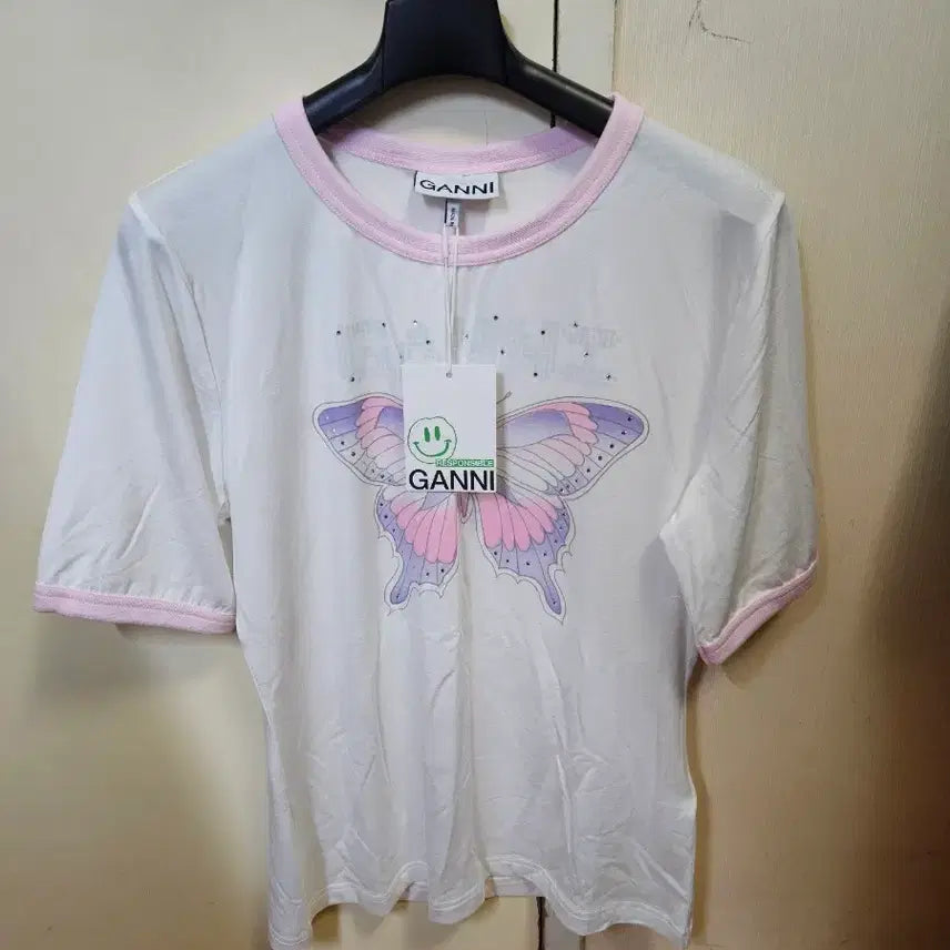 [BUNJANG] Ganni Butterfly T-Shirt / M) 가니 GANNI 버터플라이 티셔츠