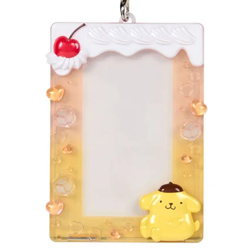 [BUNJANG] Sanrio Pompompurin Cream Soda Pudding Photocard Holder Keychain / 산리오 폼폼푸린 크림소다 푸딩 포토카드 케이스 카드홀더 키링 돼지