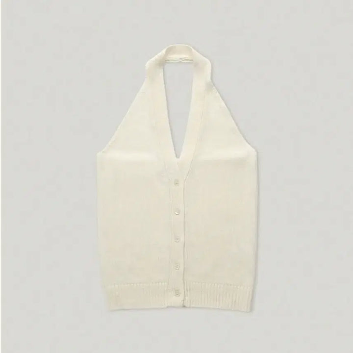 [BUNJANG] Smoothmood Napped Halterneck Knit Cream / 스무드무드 napped halterneck knit cream