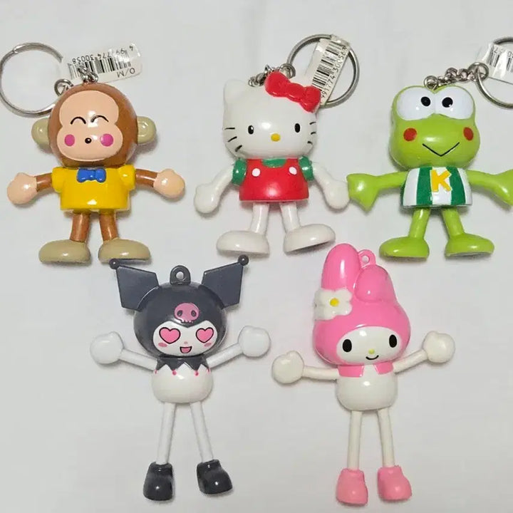 [BUNJANG] Vintage Hello Kitty Sanrio Bendable Keychain Set / (빈티지) 헬로키티 산리오 벤더블 키링 세트