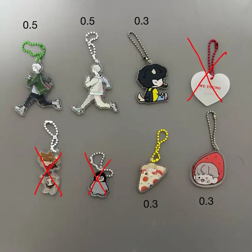 [BUNJANG] EXO Keychain &amp; Badge Set / 엑소 키링 뱃지