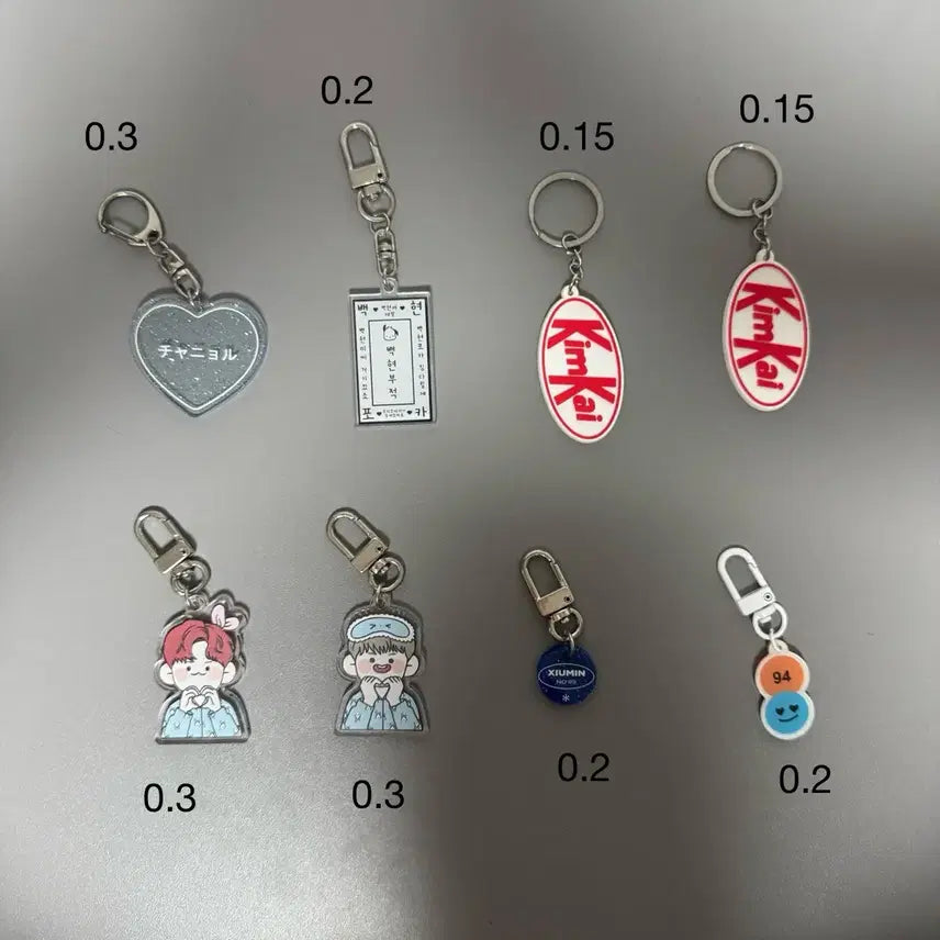 [BUNJANG] EXO Keychain &amp; Badge Set / 엑소 키링 뱃지