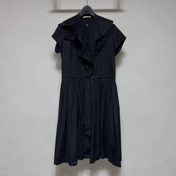 [BUNJANG] Lanvin Black Ruffle Dress 36 / LANVIN 랑방 블랙 러플 원피스 36
