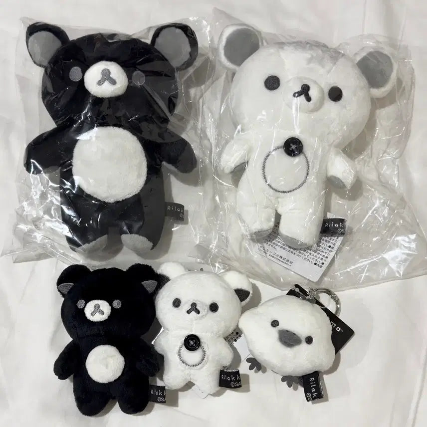 [BUNJANG] San-X Basic Monochrome Series Rilakkuma, Korilakkuma, Kiiroitori Bundle Set / 산엑스 베이직 모노크롬 시리즈 리락쿠마 코리락쿠마 키이로이토리 일괄 판매