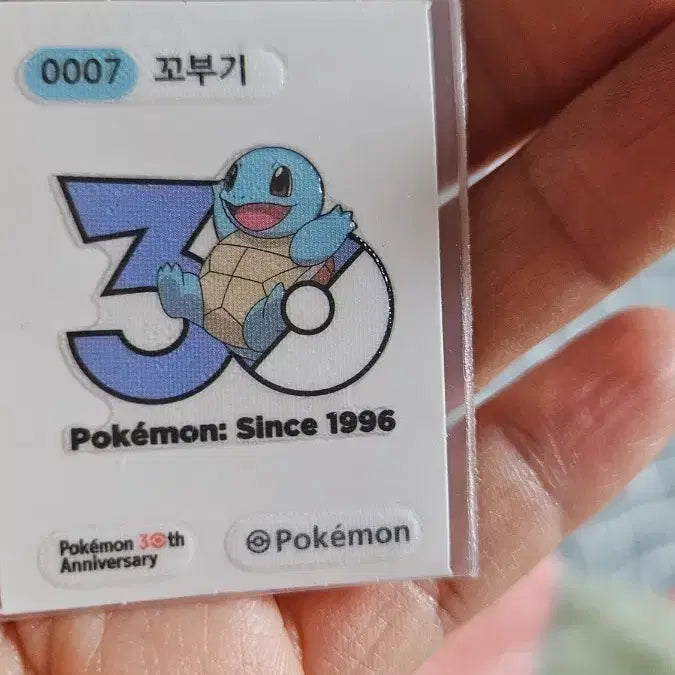 [BUNJANG] Pokemon 30th Anniversary Squirtle Sticker / 포켓몬 30주년 꼬부기 띠부씰