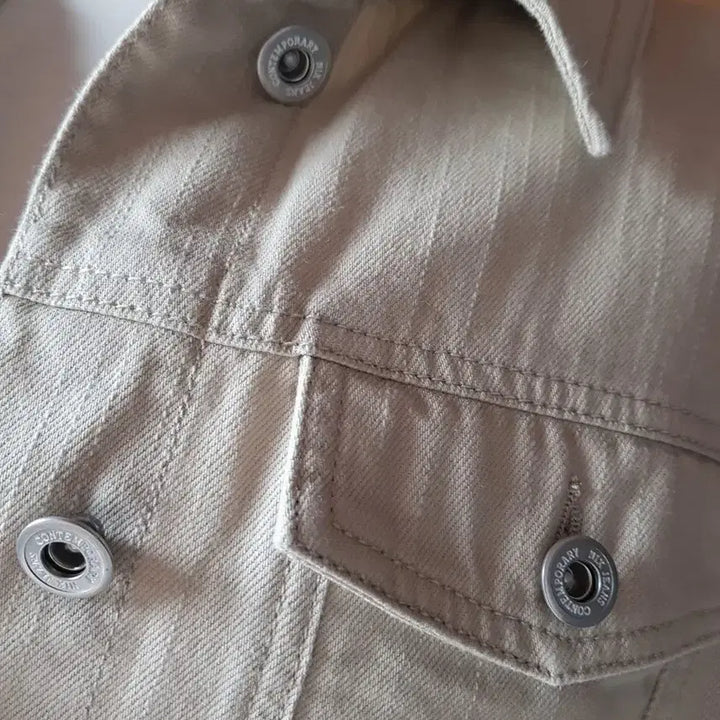 [BUNJANG] NIX Cream Beige Denim Jacket Trucker / 닉스 크림베이지 데님자켓 트러커
