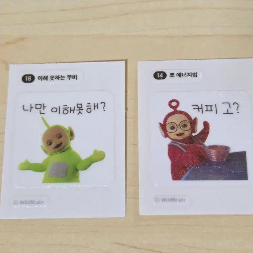 [BUNJANG] Teletubbies Stickers Bundle Set (Numbers 14, 18) / 일괄) 텔레토비 띠부씰 14번, 18번