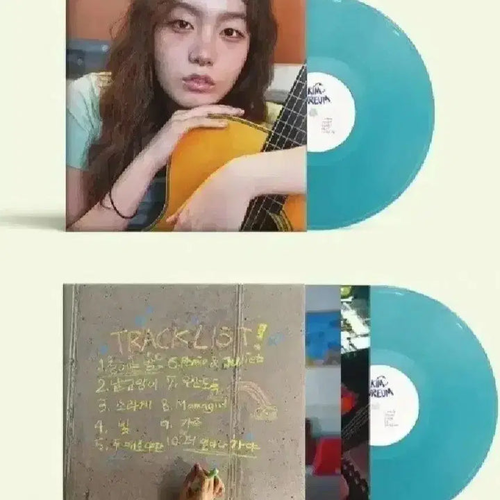 [BUNJANG] Kim Pureum Signed Sky Blue Vinyl LP / (자필사인) 김푸름 lp   (미개봉) 덤블벅 스티커 엽서드림