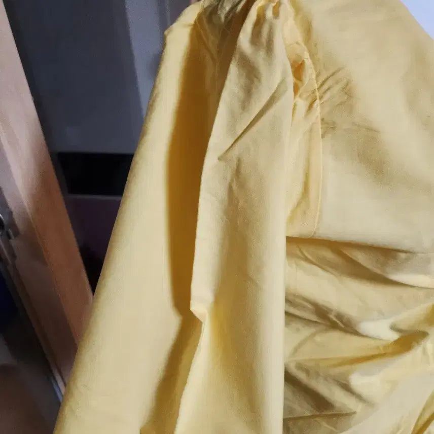 [BUNJANG] Yellow Shirring Long Sleeve Blouse / 옐로우 셔링 블라우스 긴팔