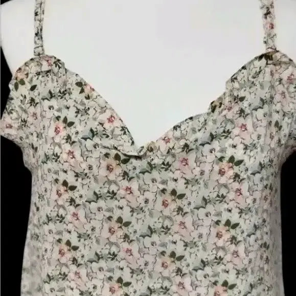 [BUNJANG] Plus Size Chiffon Sleeveless Maxi Dress - Floral Pattern / [새제품] 빅사이즈 나시 원피스, 쉬폰 원피스, 바캉스 원피스