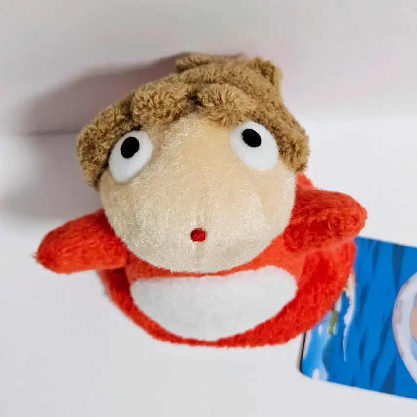 [BUNJANG] Ghibli Ponyo Mascot Plush Keychain + 2 Postcards / 지브리 정품 벼랑위의 포뇨 마스코트 인형+정품 엽서 2장