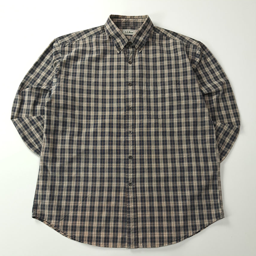 [BUNJANG] L.L.Bean 90s Classic Small Tartan Check Shirt / CK472 L 엘엘빈 90s 올드 클래식 스몰 타탄체크 셔츠 남방