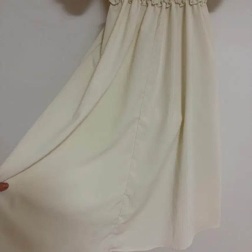 [BUNJANG] Square Neck Ruffle Midi Dress / 스퀘어넥. 프릴포인트원피스
