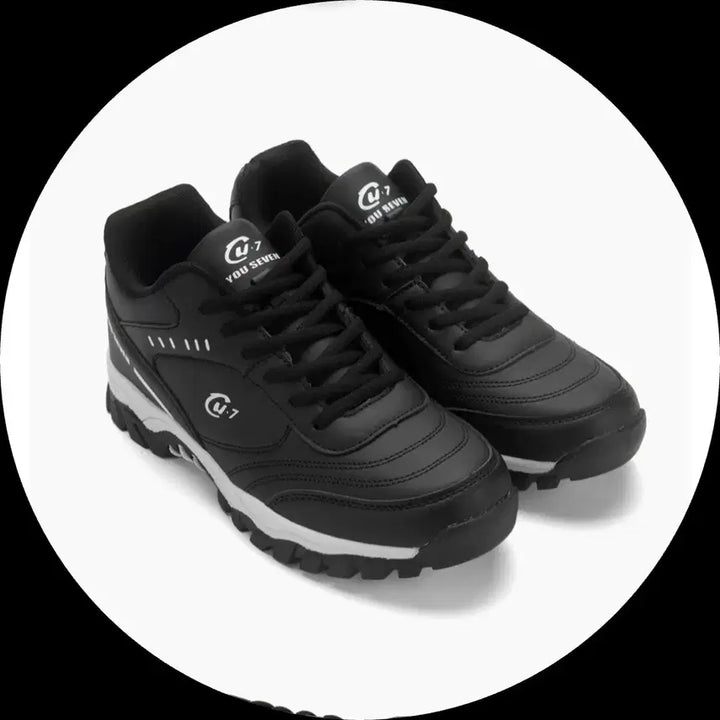 [SOLD OUT] J5 A급" 남성용 깔끔한 디자인의 블랙 스니커즈입니다
