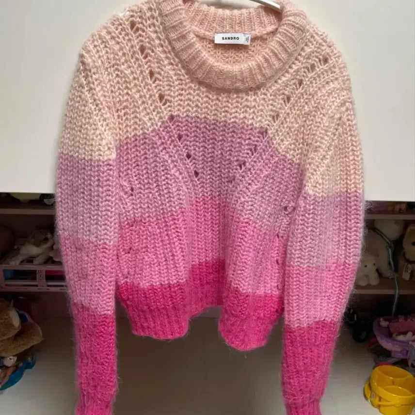 [BUNJANG] Sandro Pink Gradient Knit / 산드로 니트