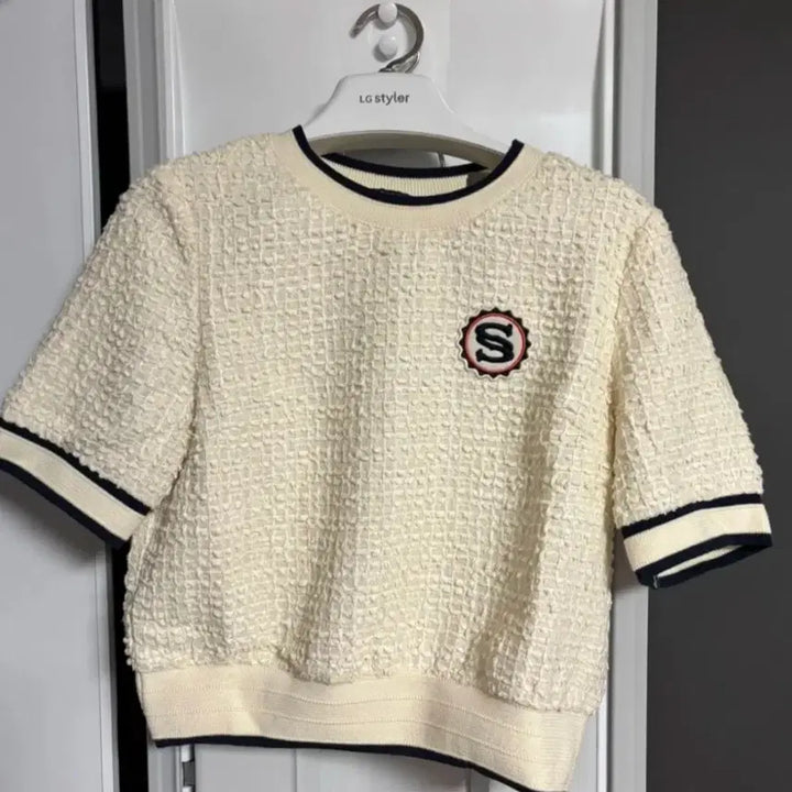 [BUNJANG] Sandro Short-Sleeve Knit Top / 산드로 반팔 니트