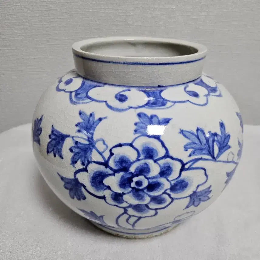[BUNJANG] Antique Blue-and-White Porcelain Peony Ceramic / 옛날 청화백자 목단 도자기  분원도자기?전통 도자기