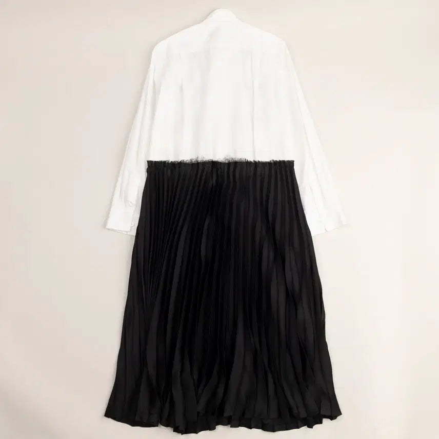 [SOLD OUT] 꼼데가르송 트리콧 리본 플리츠 셔츠 원피스 M