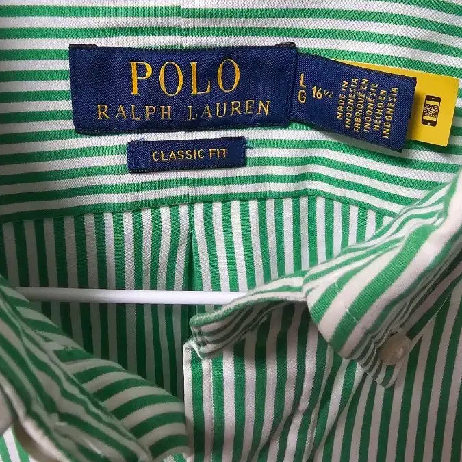 [SOLD OUT] 폴로 랄프로렌 그린 스트라이프 셔츠 L