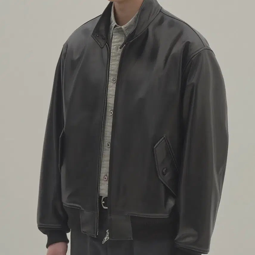 [BUNJANG] The Row Harrington Leather Jacket / [3] 인더로우 헤링턴 레더 자켓 새상품