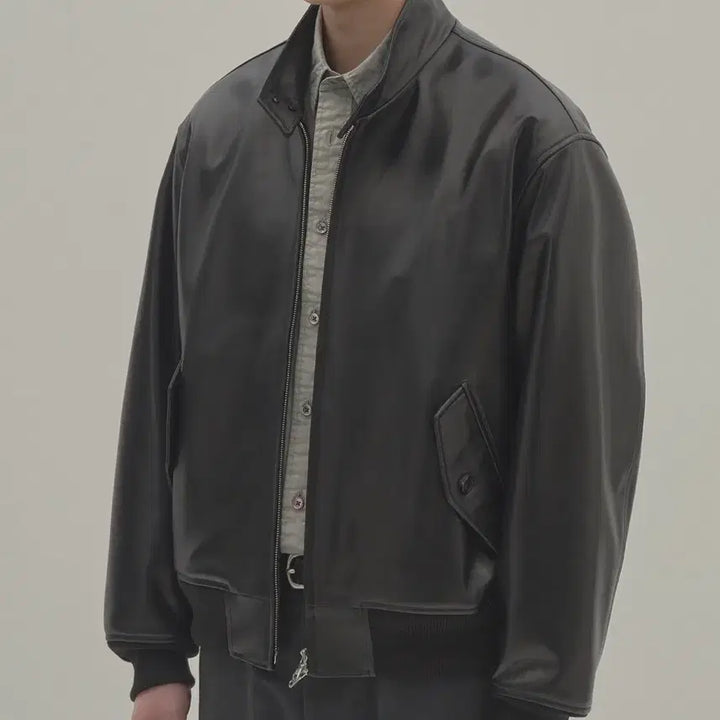 [BUNJANG] The Row Harrington Leather Jacket / [3] 인더로우 헤링턴 레더 자켓 새상품