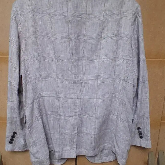 [BUNJANG] Linen Check Jacket XL / 린넨 체크 자켓XL