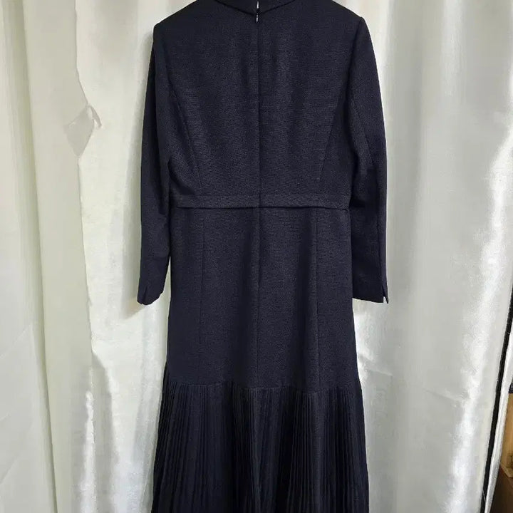 [BUNJANG] DEWL Navy Pleated Long Dress / DEWL 듀엘 네이비 플리츠 롱 원피스 (1988)