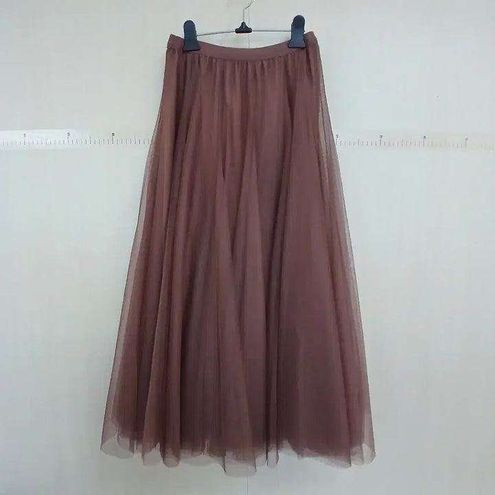 [BUNJANG] Brown Long Tulle Skirt / 브라운 롱 샤스커트