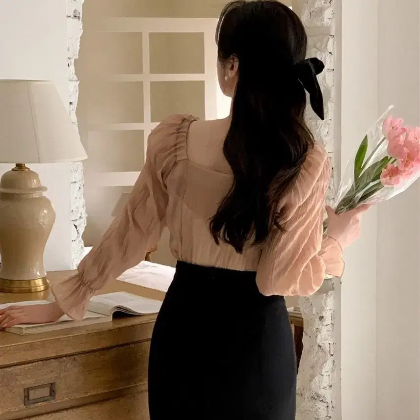 [BUNJANG] ATTRANGS Black H-Line Mini Skirt M / 아뜨랑스 블랙 H라인 치마 M