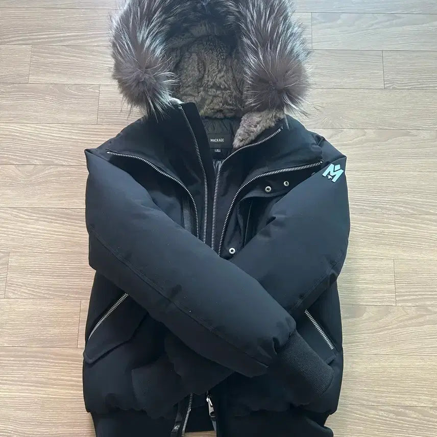 [BUNJANG] MACKAGE Dixon Silver Fox Fur Parka Size 38 / 맥케이지 딕슨 실버퍼 38사이즈