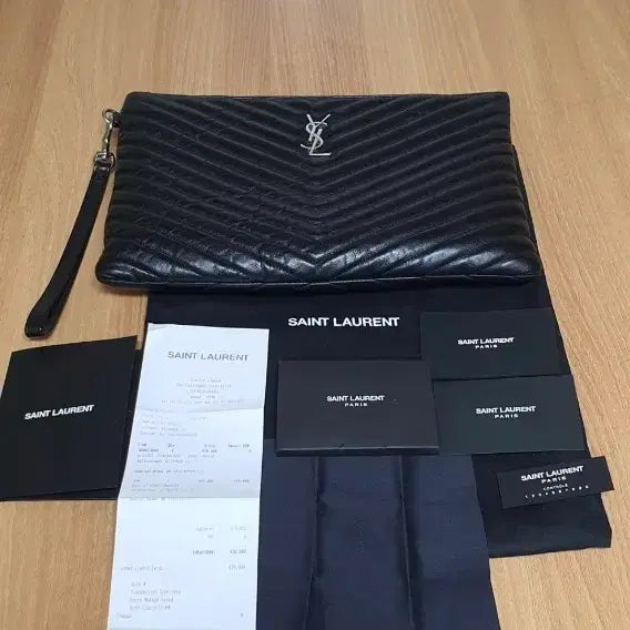 [BUNJANG] Yves Saint Laurent New Medium Silver Chain Clutch Bag / 입생로랑 뉴미듐 은장 클러치/클러치백 정품S급(영수증O)