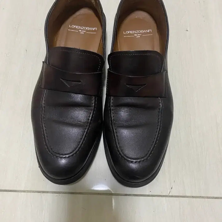 [SOLD OUT] 로렌조바나피 남성 가죽 로퍼 블랙