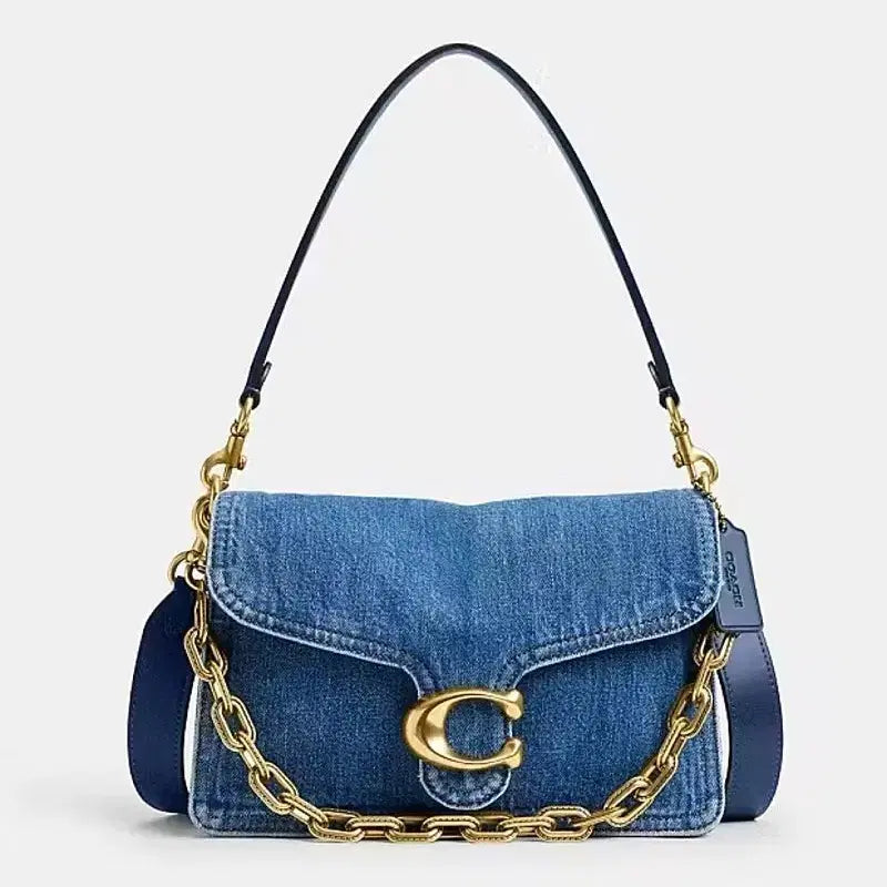 [BUNJANG] Coach Chain Tabby Shoulder Bag Deep Blue Denim / 코치 체인 태비 숄더백 [네이버가격 : 89만원]
