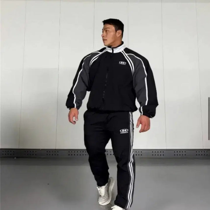 [BUNJANG] Apdo004 Black Training Set - Size M / 압도004 트레이닝복 세트