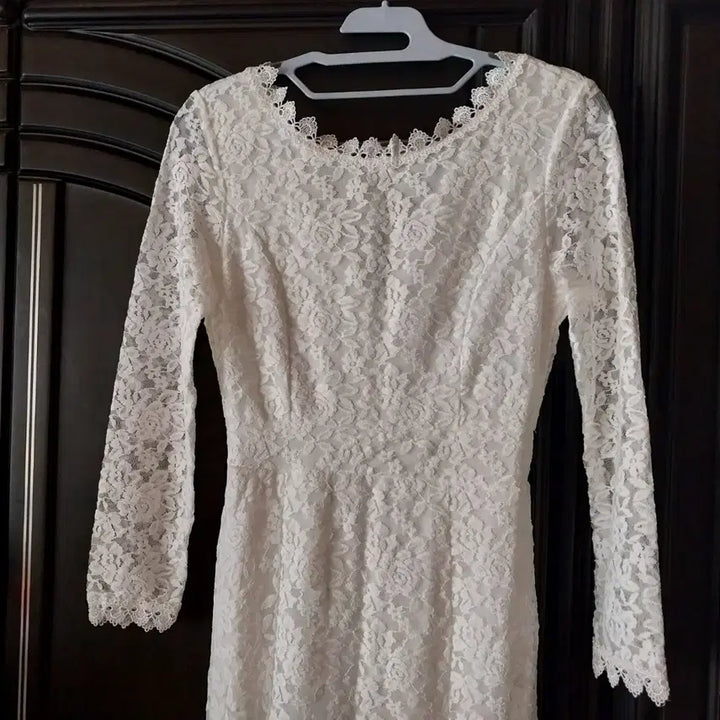 [BUNJANG] White Lace Long Dress / 화이트 레이스 롱 원피스