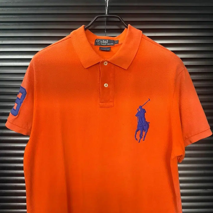 [BUNJANG] Polo Ralph Lauren Big Pony Short Sleeve Polo T-Shirt Orange L / 폴로 랄프로렌 빅포니 카라티 반팔 티셔츠 주황색 오렌지 PK L 100