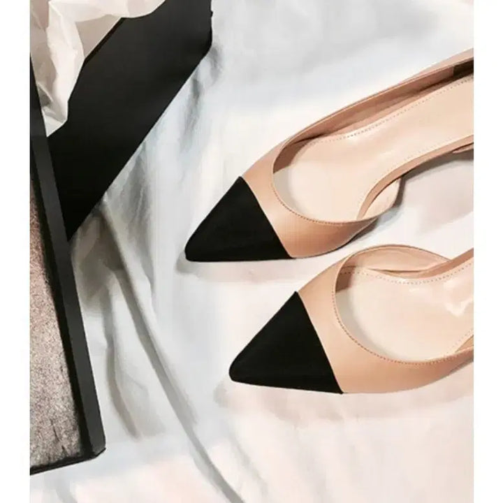 [BUNJANG] BlancShoe Half Moon Beige Side Open Shoes / 블랑쇼 하프문 베이지 220 사이드오픈