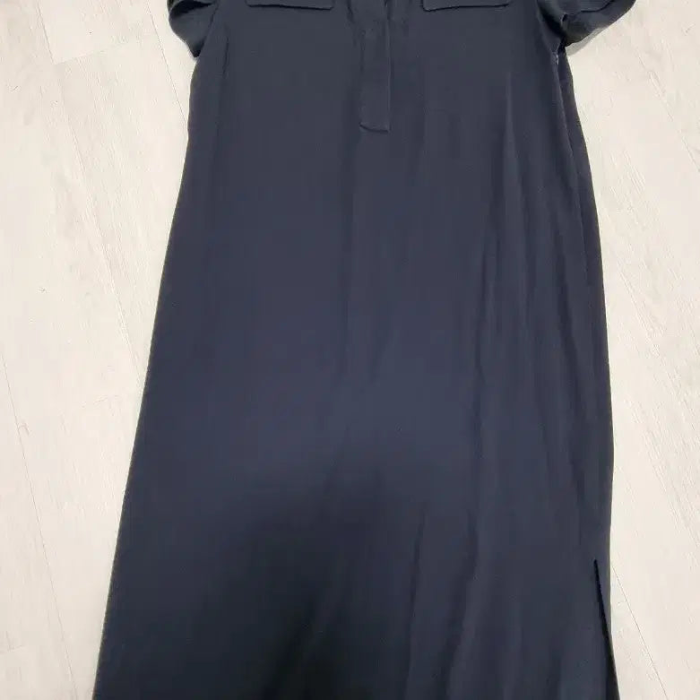 [BUNJANG] Time Navy Short Sleeve Collar Dress / 타임 네이비 반팔 카라 원피스