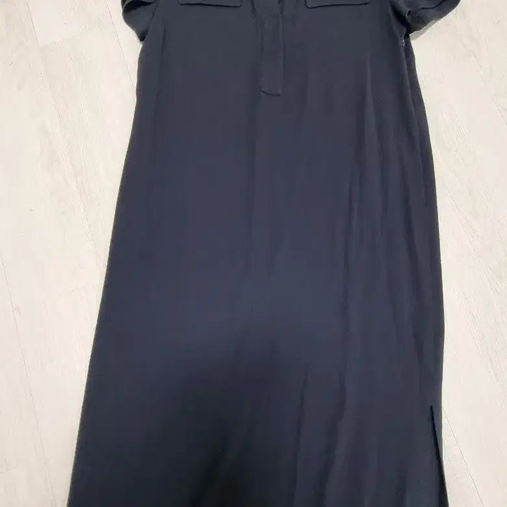[BUNJANG] Time Navy Short Sleeve Collar Dress / 타임 네이비 반팔 카라 원피스