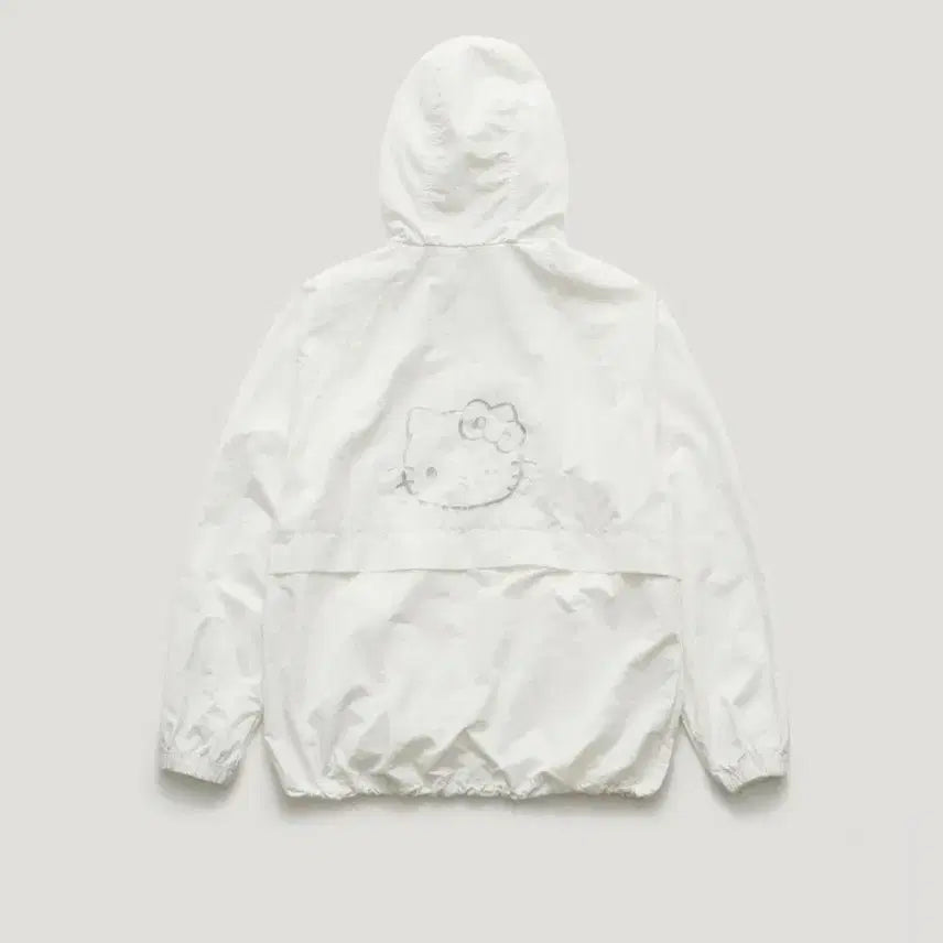 [BUNJANG] Parfame Hello Kitty Windbreaker Jacket White / 파르벵 헬로키티 윈드브레이커(일주일만 판매)