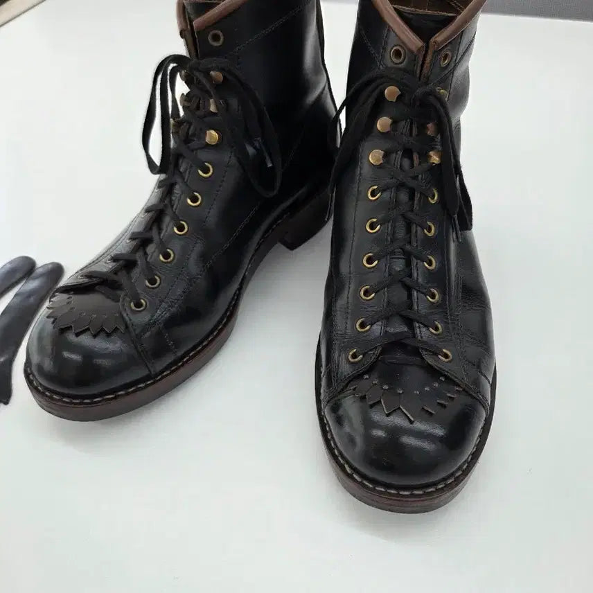 [BUNJANG] RootOne Monkey Boots Black Leather Size 275 / 루트원 슈즈 몽키부츠 275