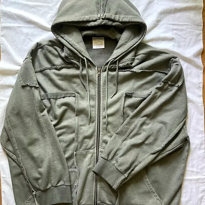 [SOLD OUT] 써저리 리메이크 오버 피그먼드 후드집업 그레이