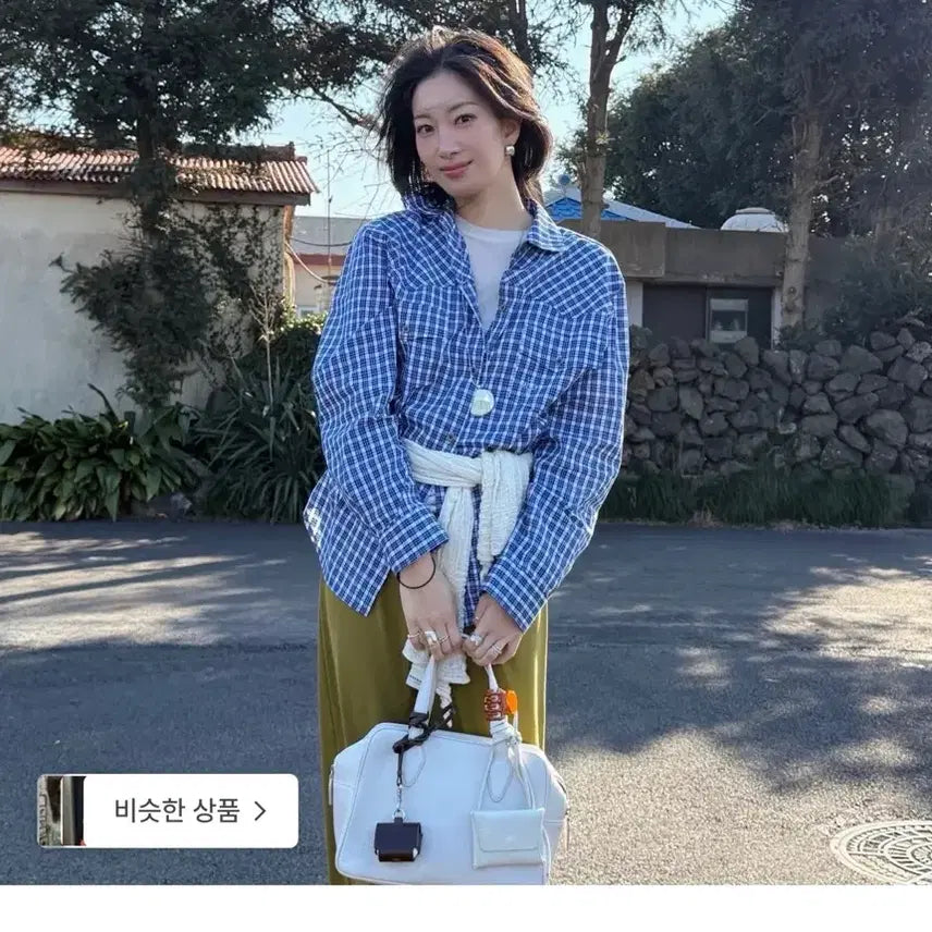 [BUNJANG] hmode Blue Check Shirt / 에이치모드 hmode blue check shirt