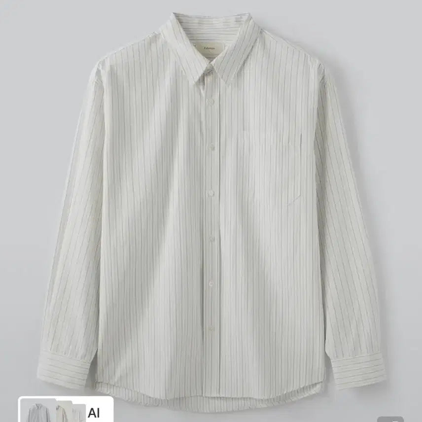 [BUNJANG] FAVELEGA Lauren Stripe Shirt White Size 2 / 파브레가 로렌 스트라이프 셔츠 화이트 2사이즈