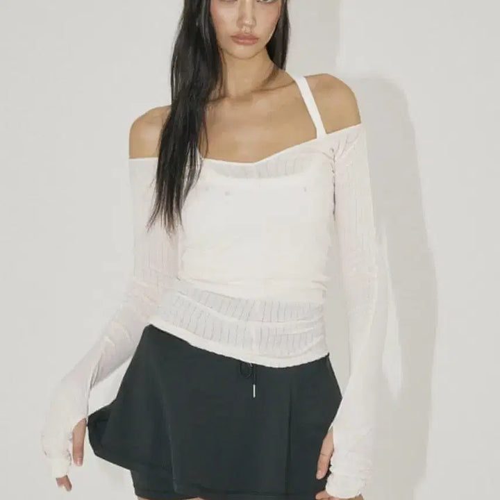 [BUNJANG] Threetimes Kaylee V Warmer Tee Pink / threetimes 쓰리타임즈 카일리 브이 워머 티 핑크 kaylee