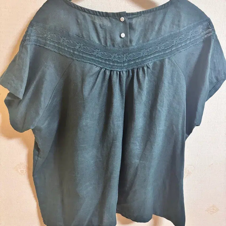 [BUNJANG] Short Sleeve Lace Blouse / 반팔 레이스 블라우스