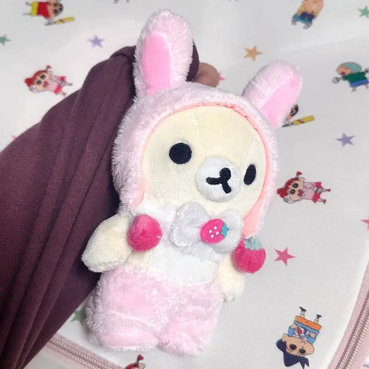[BUNJANG] San-X Rilakkuma Strawberry Usagi Plush / [최저가]고전 우사기 딸기 토끼 코리락쿠마