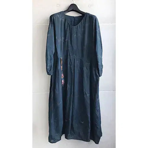 [BUNJANG] Blue Premium Rayon Dress / 청색 고급인견 국산원피스-77.88/새거수준
