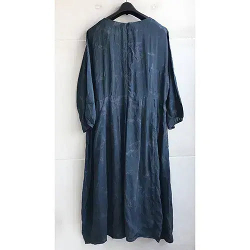 [BUNJANG] Blue Premium Rayon Dress / 청색 고급인견 국산원피스-77.88/새거수준