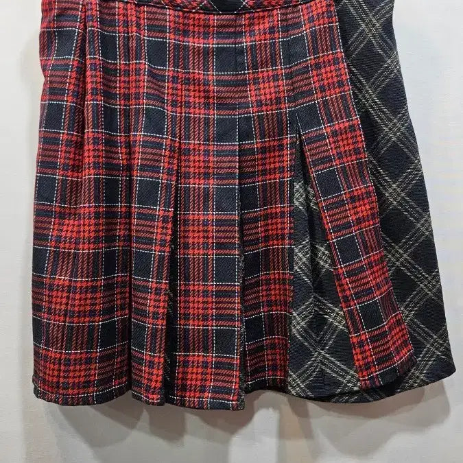 [BUNJANG] Next Checked Big Size Wrap Mini Skirt / next 체크 큰주름 빅사이즈 랩미니스커트 ss4